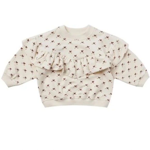 Quincy Mae Ruffle Fleece Sweater Top 12-18 Months - Picture 4 of 10